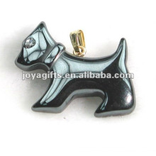 Pendentifs pour chiens en hématite avec diamant et troupe d&#39;or